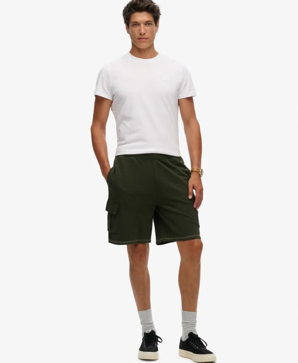 Contrast Stitch Cargo Shorts