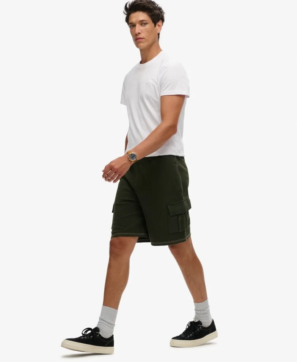Contrast Stitch Cargo Shorts