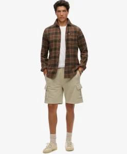 Contrast Stitch Cargo Shorts
