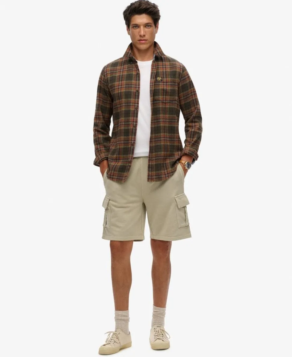 Contrast Stitch Cargo Shorts