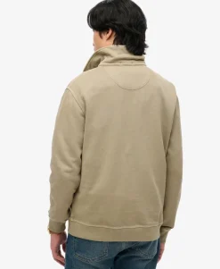 Contrast Stitch Half Zip Sweatshirt