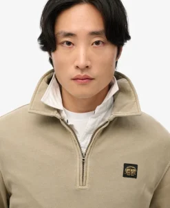 Contrast Stitch Half Zip Sweatshirt