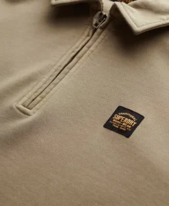 Contrast Stitch Half Zip Sweatshirt