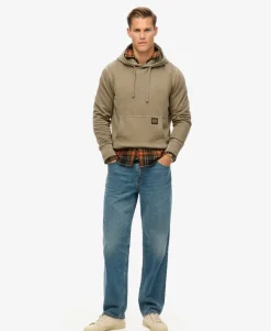 Contrast Stitch Relaxed Hoodie