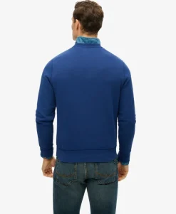 Core Logo Stripe Relaxed Crew Sweatshirt