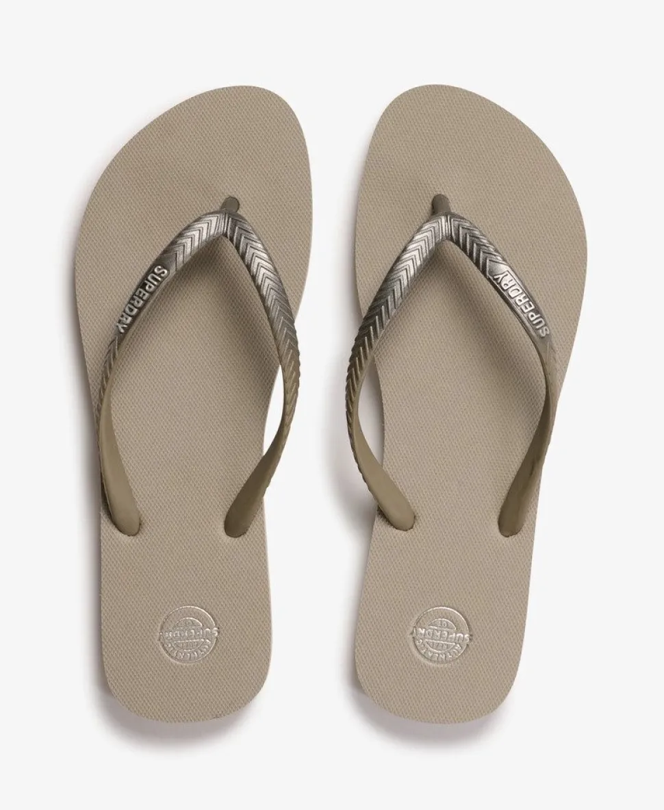 Core Metallic Flip Flops