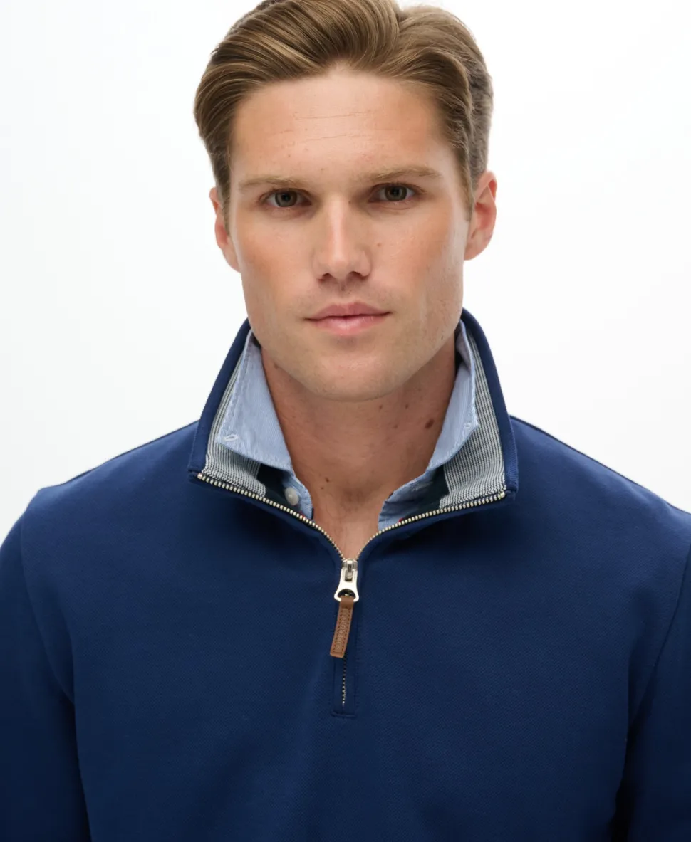 Core Pique Half Zip Sweatshirt