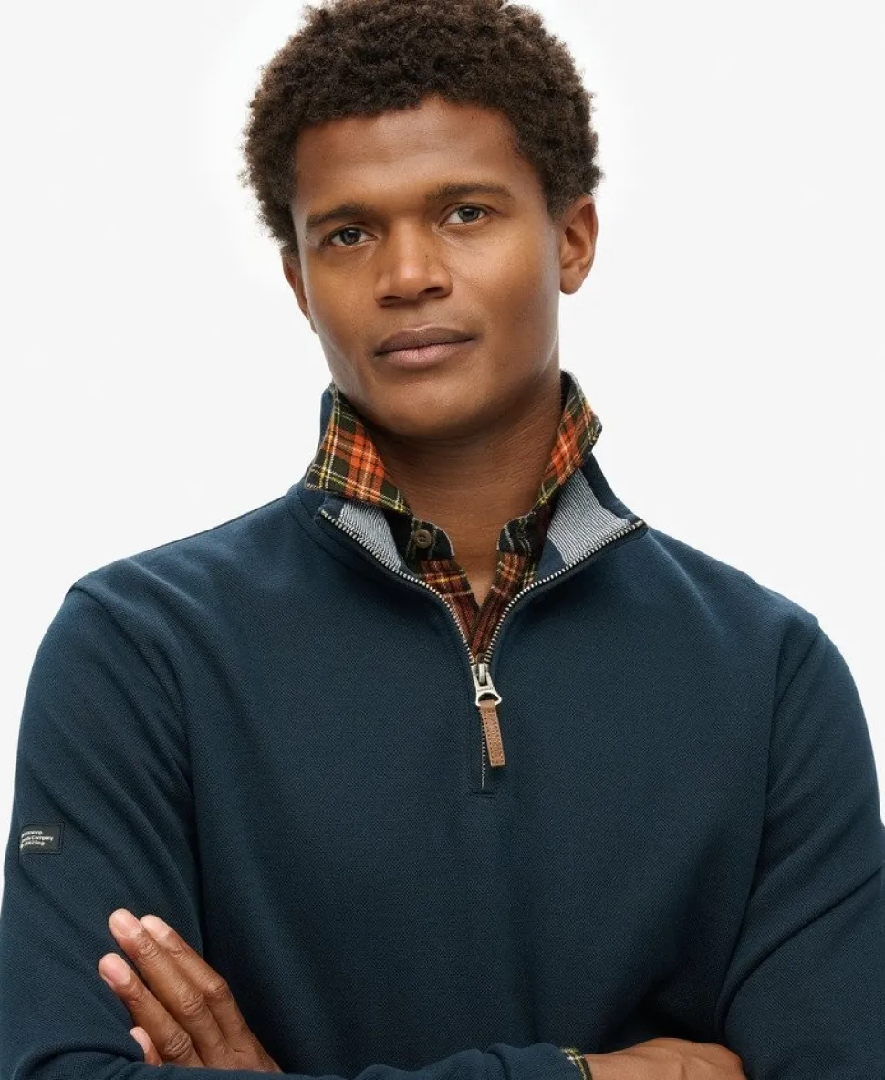 Core Pique Half Zip Sweatshirt