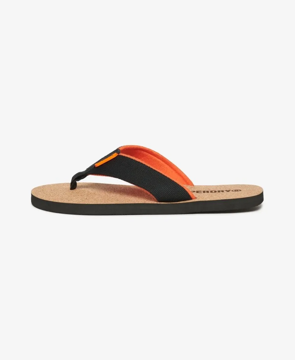 Cork Graphic Flip Flops
