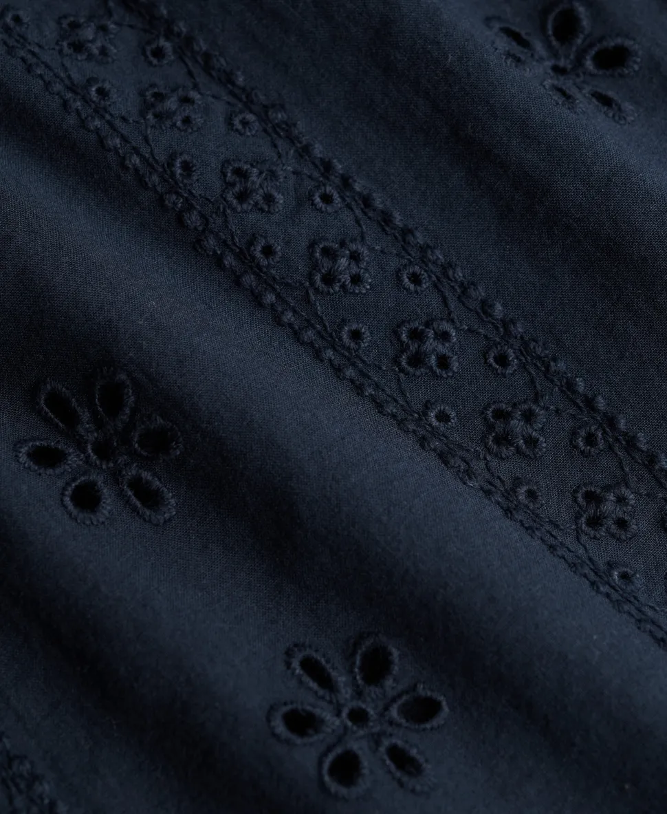 Cotton Broderie Beach Shorts