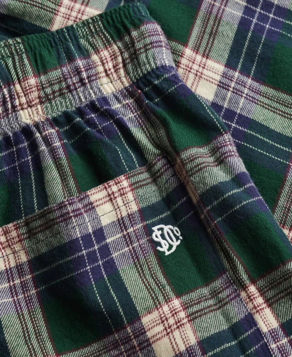 Cotton Check Elastic Shorts