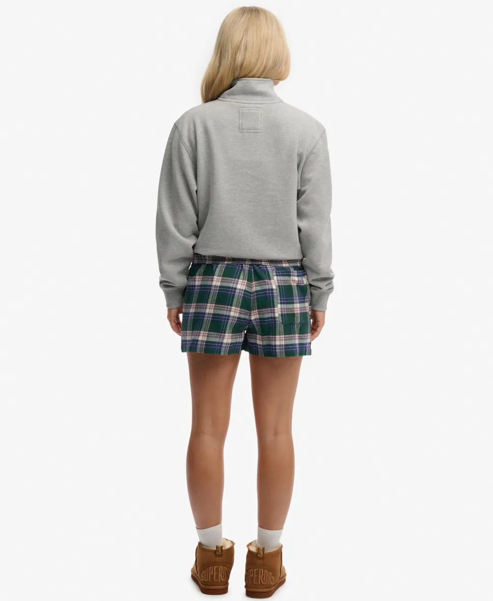 Cotton Check Elastic Shorts
