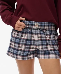 Cotton Check Elastic Shorts