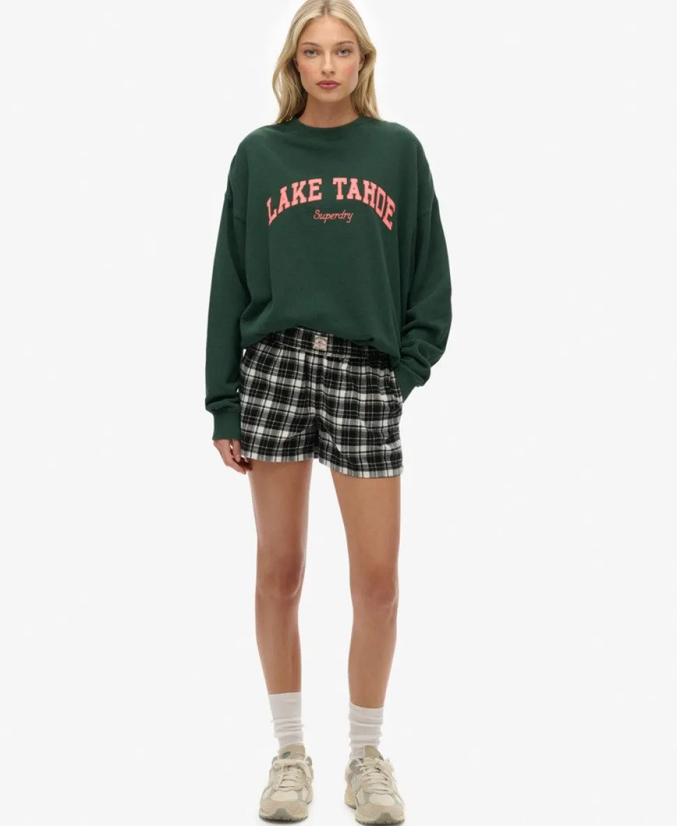 Cotton Check Elastic Shorts