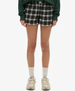 Cotton Check Elastic Shorts