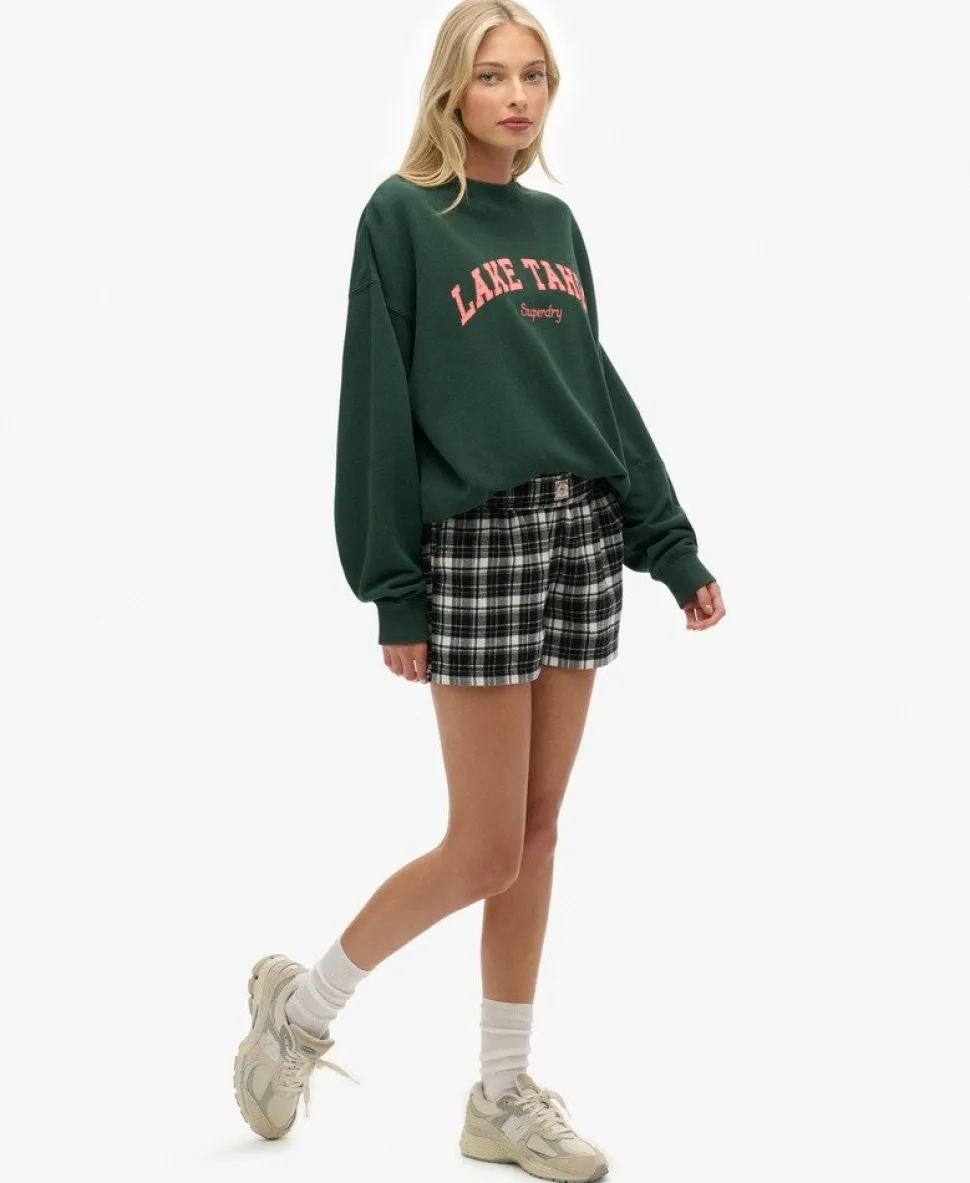 Cotton Check Elastic Shorts