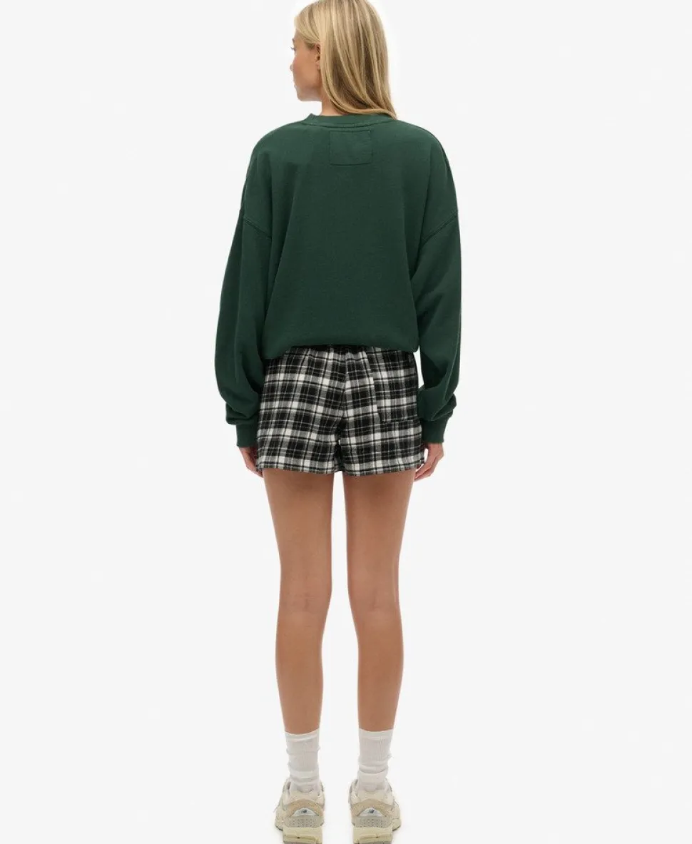 Cotton Check Elastic Shorts