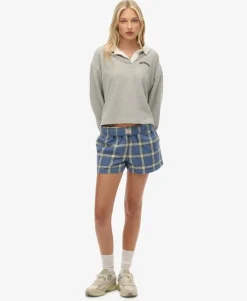 Cotton Check Elastic Shorts