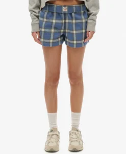 Cotton Check Elastic Shorts