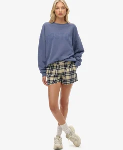 Cotton Check Elastic Shorts
