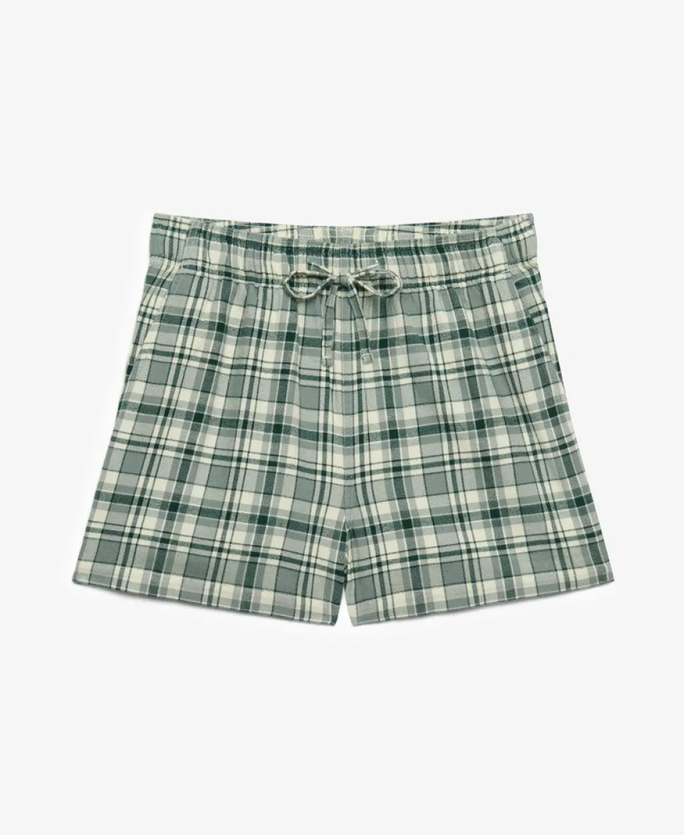 Cotton Check Elastic Shorts