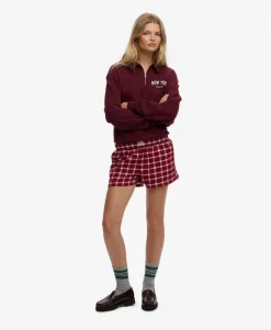 Cotton Check Elastic Shorts