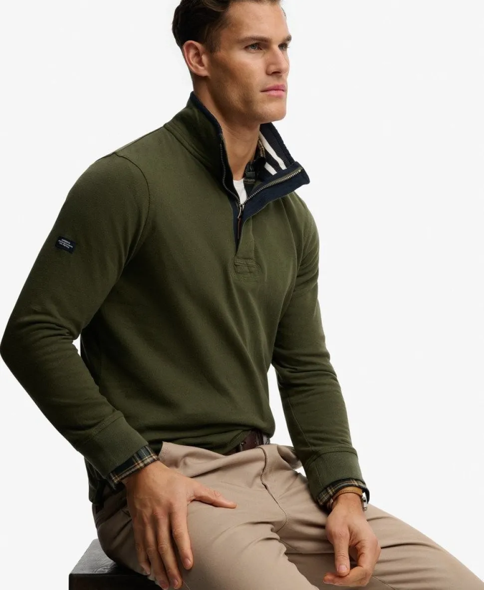 Cotton Classics Jersey Half Zip Sweatshirt
