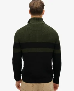 Cotton Classic Stripe Half-Zip Jumper