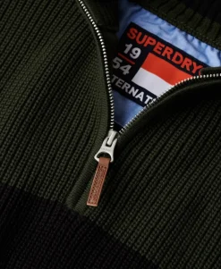 Cotton Classic Stripe Half-Zip Jumper