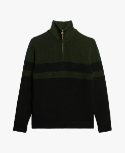 Cotton Classic Stripe Half-Zip Jumper