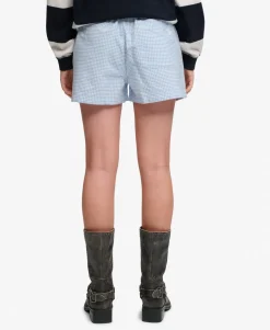 Cotton Elastic Check Shorts