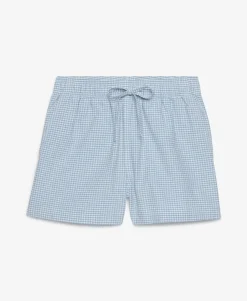Cotton Elastic Check Shorts