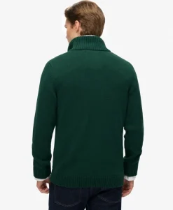 Cotton Half Zip Knit Jumper