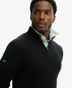 Cotton Half Zip Knit Jumper