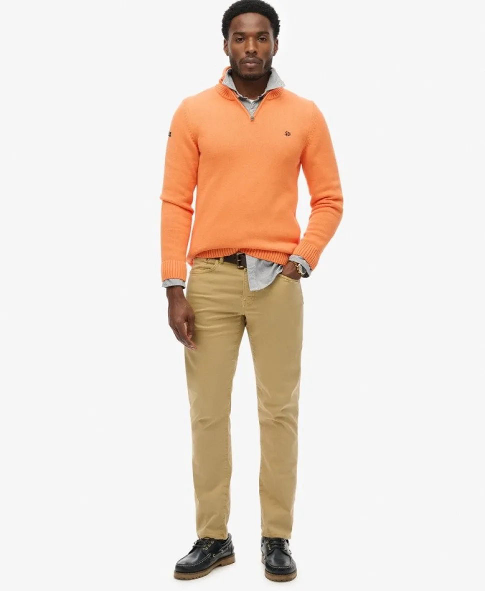 Cotton Half Zip Knit Jumper