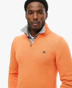 Cotton Half Zip Knit Jumper