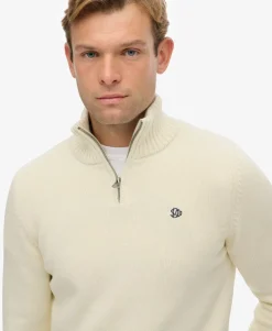 Cotton Half Zip Knit Jumper