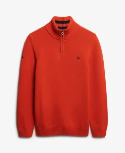 Cotton Half Zip Knit Jumper