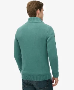 Cotton Half Zip Knit Jumper