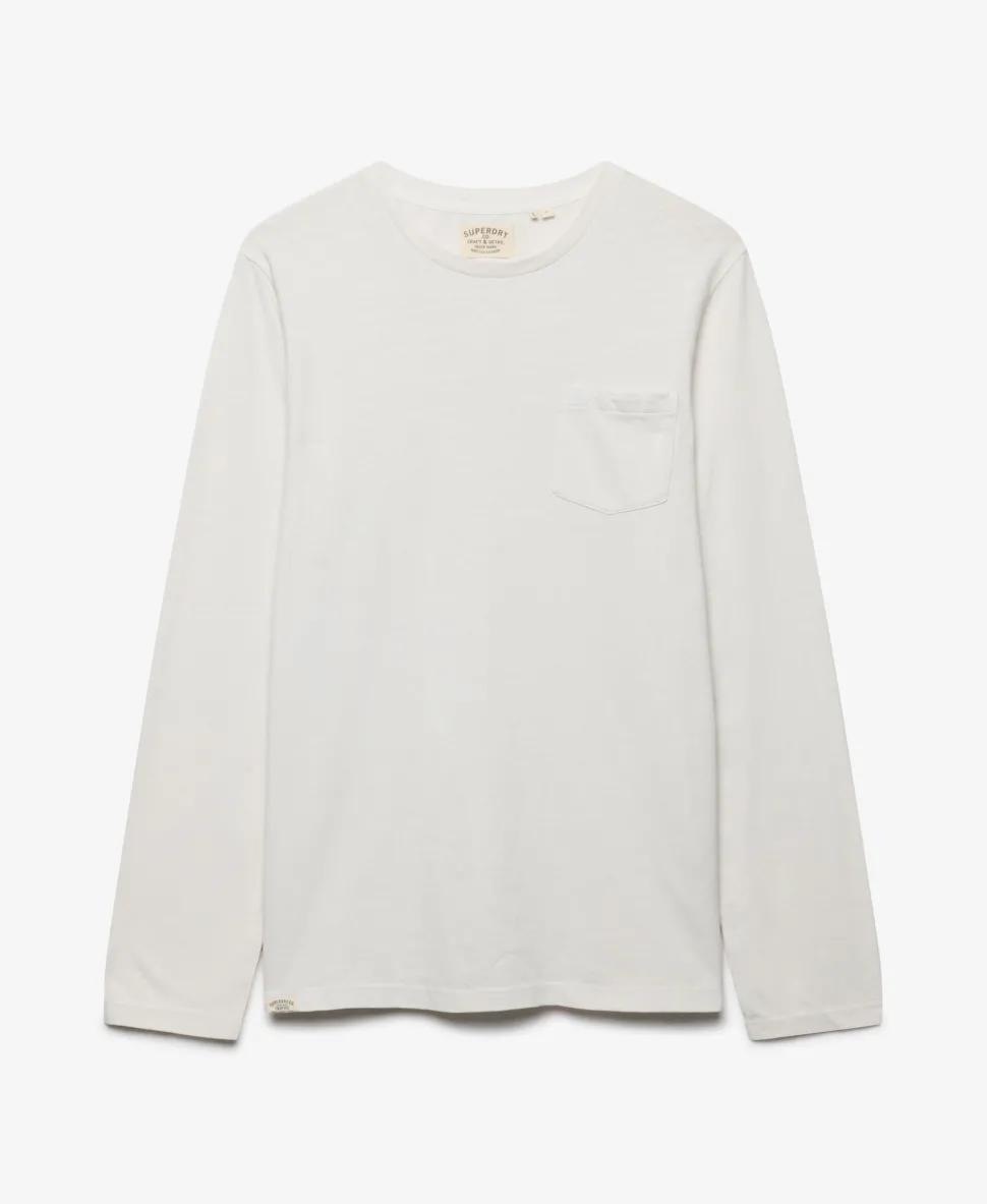 Cotton Linen Long Sleeve Pocket Top