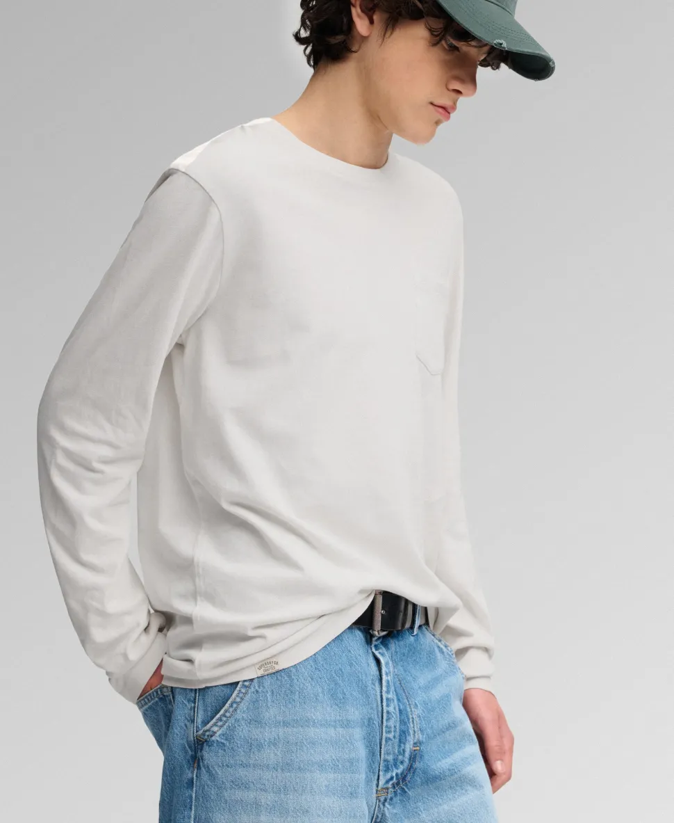 Cotton Linen Long Sleeve Pocket Top