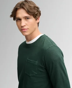 Cotton Linen Long Sleeve Pocket Top