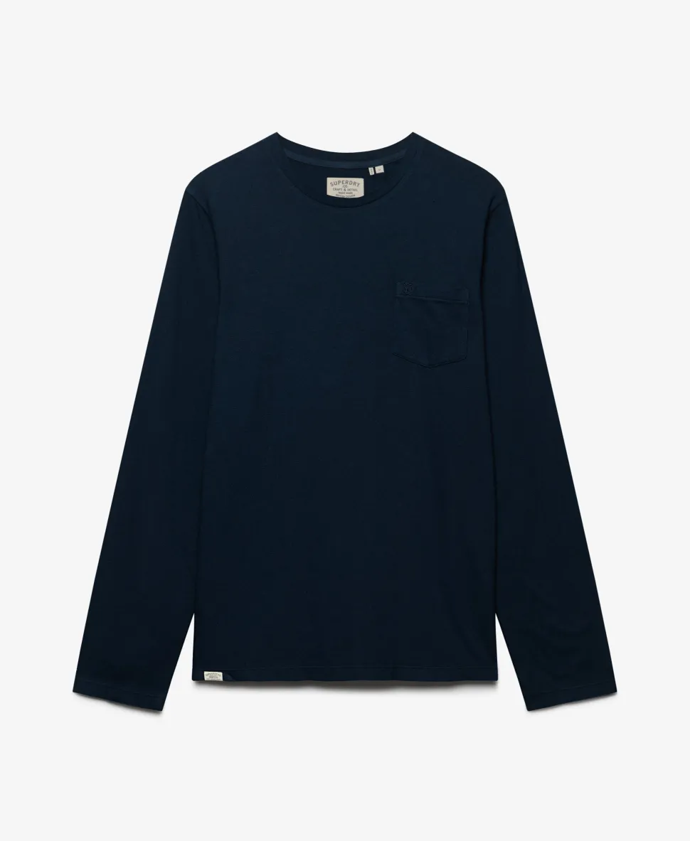 Cotton Linen Long Sleeve Pocket Top