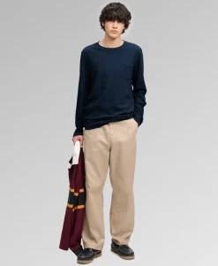 Cotton Linen Long Sleeve Pocket Top