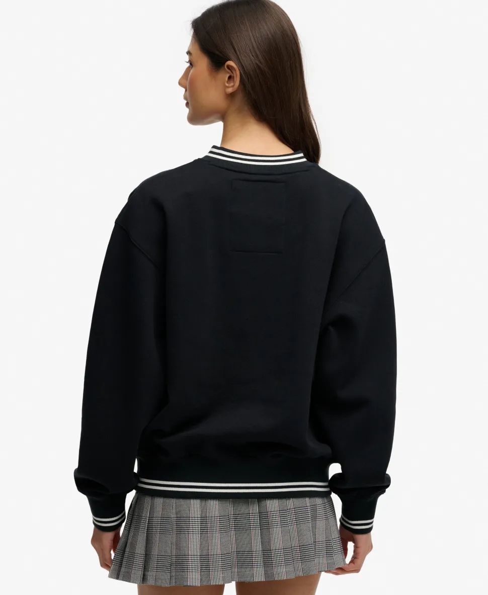 Country Club Crest V-Neckline Sweatshirt