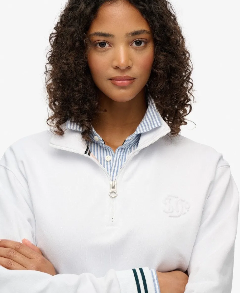 Country Club Embossed Half-Zip Jumper
