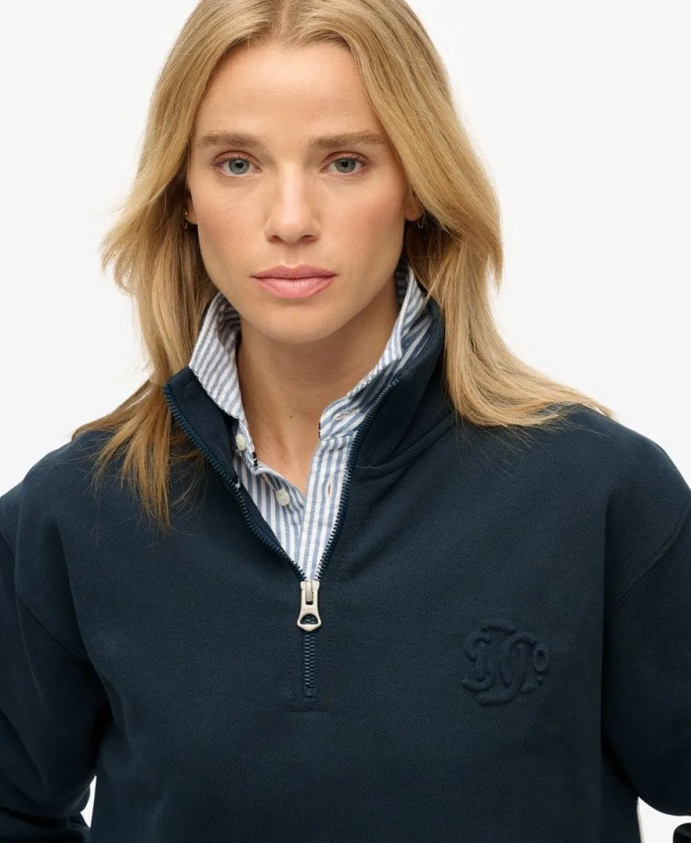 Country Club Embossed Half-Zip Jumper