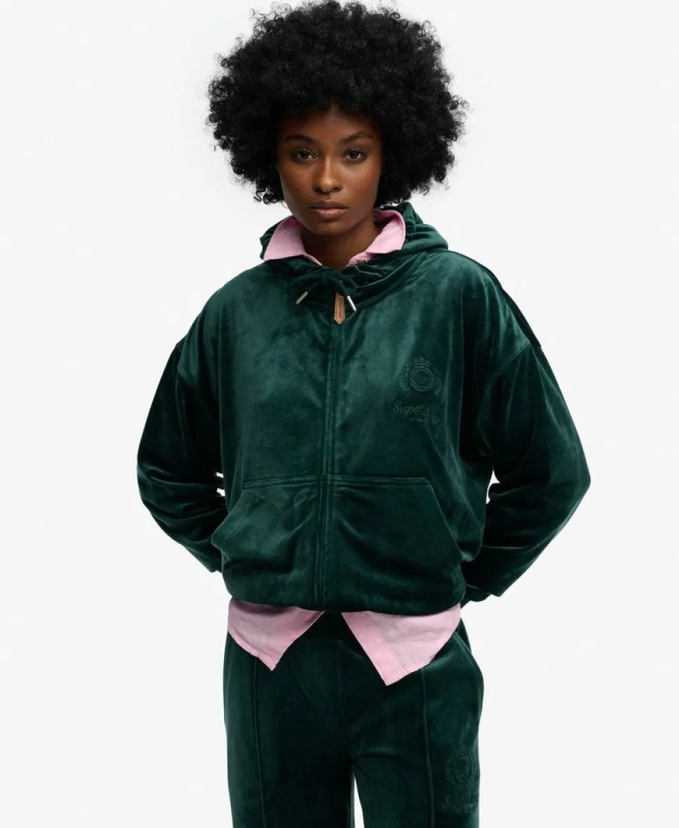 Country Club Velour Zip Hoodie