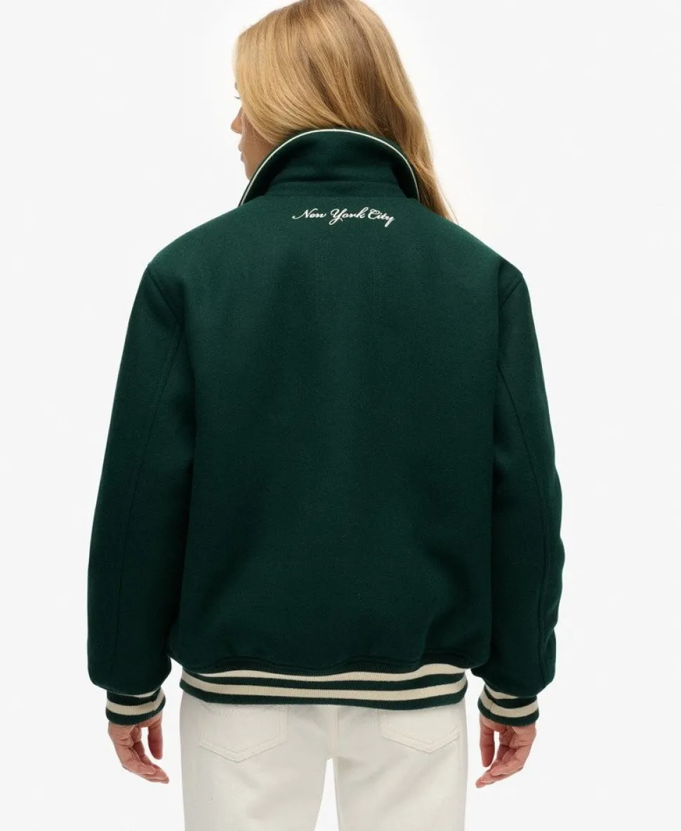 Country Club Wool Blend Bomber Jacket