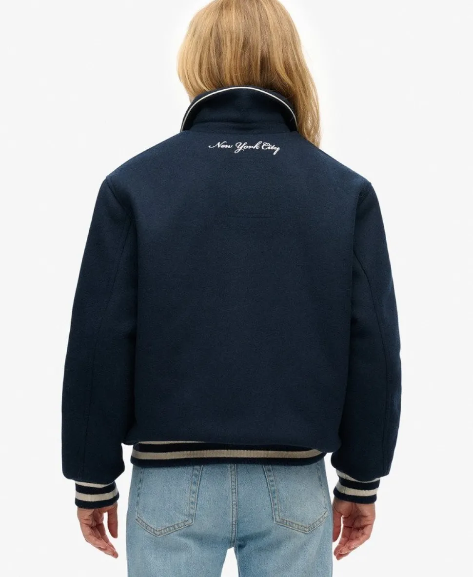 Country Club Wool Blend Bomber Jacket